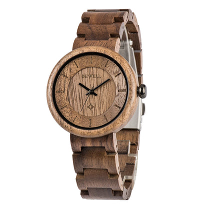 Wooden Watches Uwood Series 38mm Unisex Natural Handmade Wood Watch Band Adjustable