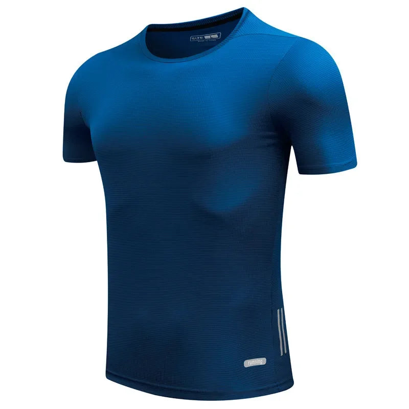 T Shirts For Man Homme Running Designer Quick Dry Short Sleeve Exercise Slim Sport Training Clothes Workout Bodybuilding Tee