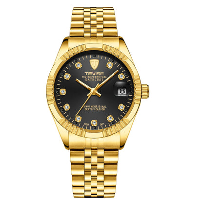 TEVISE  Automatic Mechanical Watch for Men for Women Date Stainless Steel Fashion Business Casual Watch Waterproof