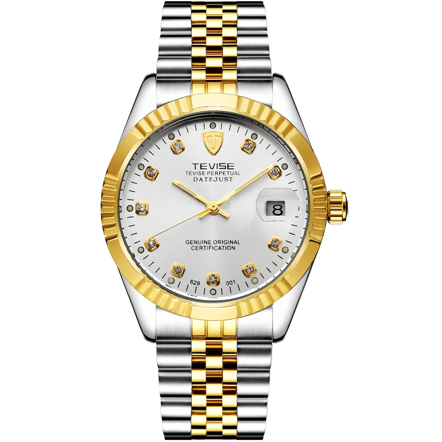 TEVISE  Automatic Mechanical Watch for Men for Women Date Stainless Steel Fashion Business Casual Watch Waterproof