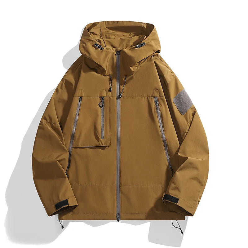 Jackets for Men and Women in Autumn and Winter Hooded Outdoor Windproof and Waterproof Mountaineering Clothing Couple Jackets