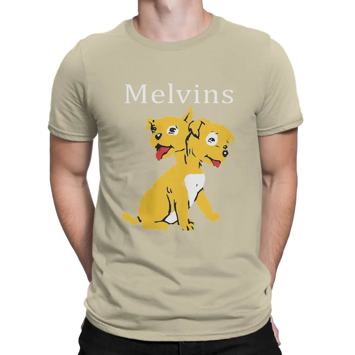 Men T-Shirts Music Vintage Pure Cotton Tees Short Sleeve Melvins T Shirts O Neck Clothing Gift Idea