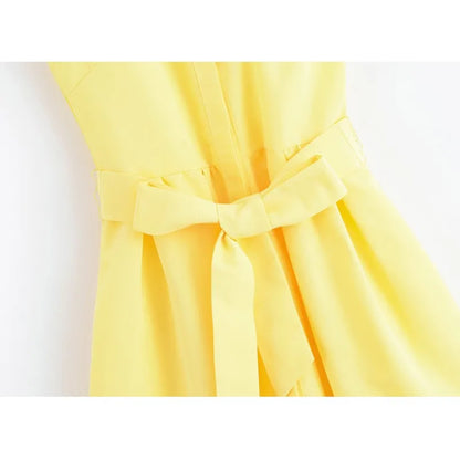 Women's waist belt shirt dress autumn lapel women's dress button up long skirt casual ruffled women's party dress