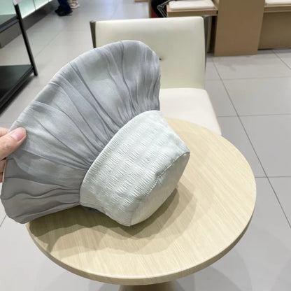 Hat for Women D Series Fisherman Hat New Fashionable  Pleated Design Big Bow Neat Shape Exquisite Design Super Attractive Top