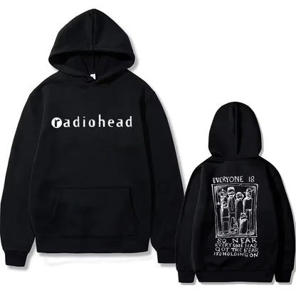 Hoodie with radio station rock band men's and women's fashion pullover