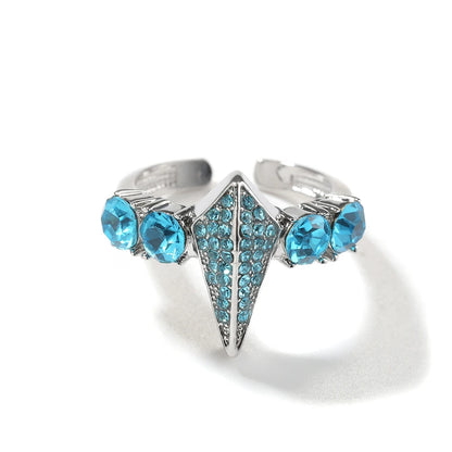 Hip Hop Iced Out Resizable Ring Full Rhinestonesbling Luxury New In Black Purple Rings Adjustable Size Jewelry For Women Men