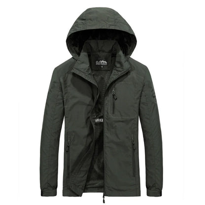 Men's Windbreaker Jackets Waterproof Hooded Water Proof Wind Breaker Casual Coat Male Clothing  Autumn Jackets Men TOP