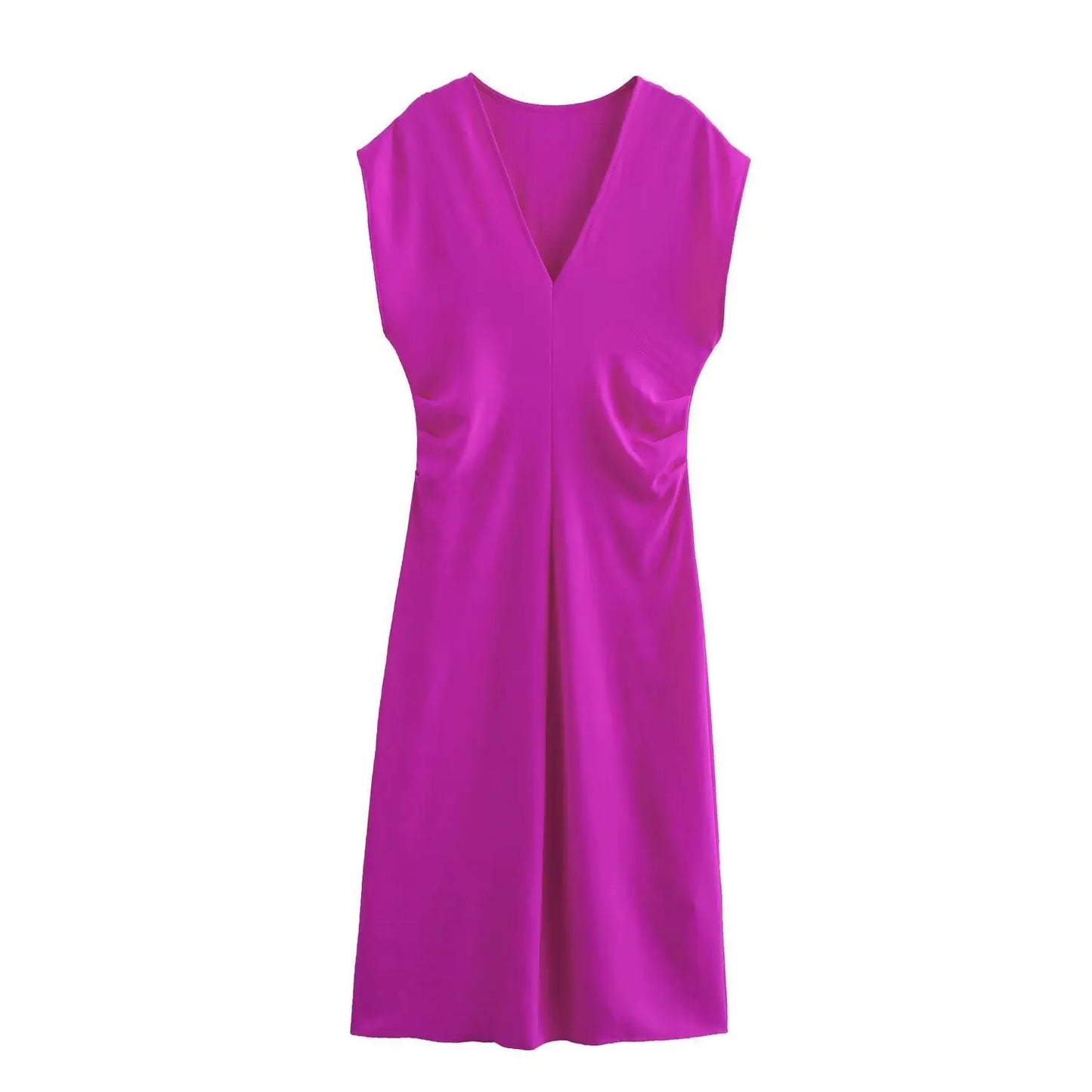 Pleated Waist Trendy New Arrival Fashion Dress Summer Mature Women's Foreign Trade
