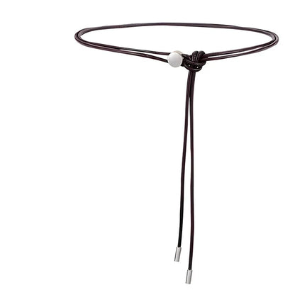 New Soft Knotted Thin Waistband for Women's Dress with Simple and Versatile Belt Decoration, Waist Rope with Dress Leather Rope