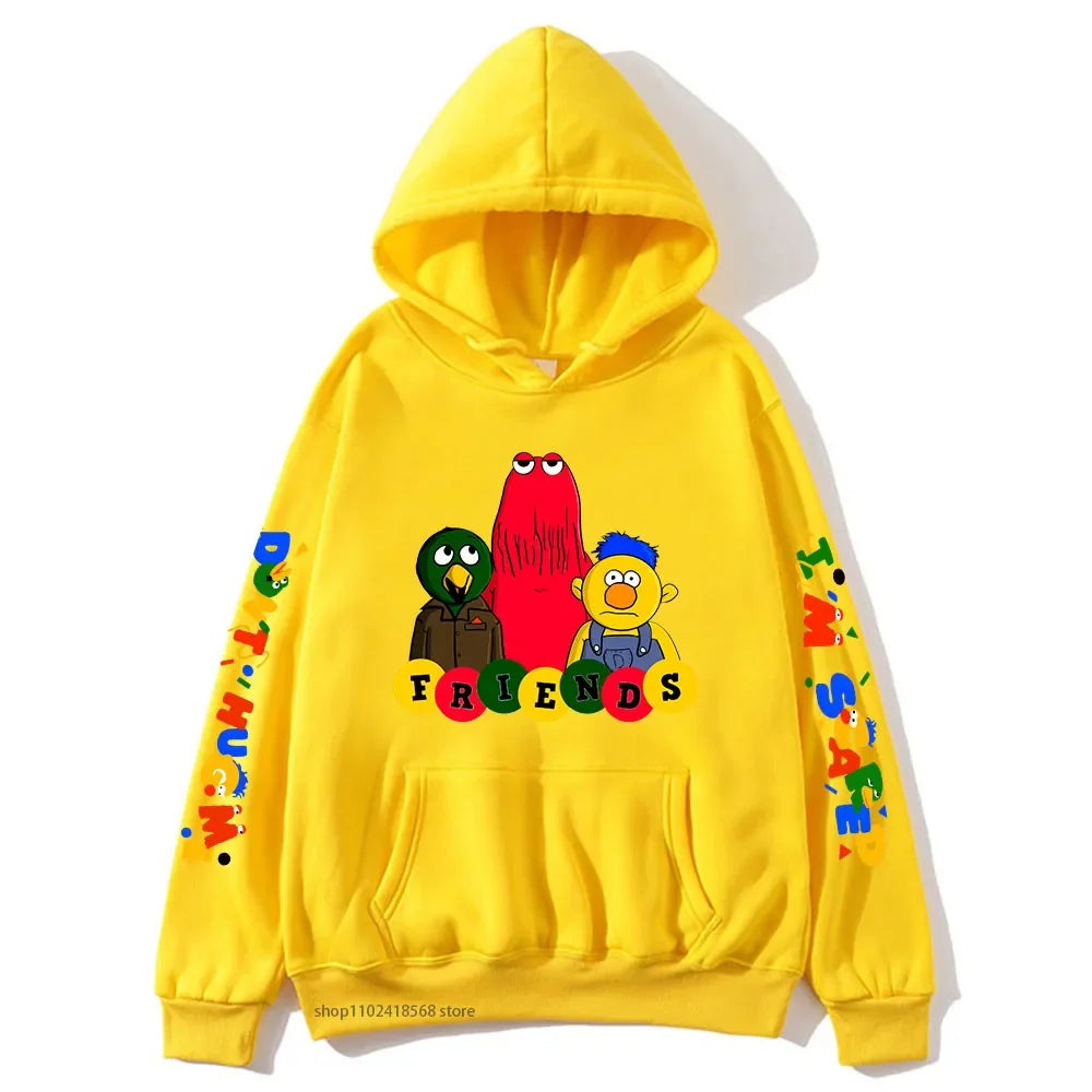 Meme-dont Hug Me Im Scared Hoodies Cartoon Graphic Sweatshirts for Women Men's Unisex Sudaderas Boys/girls Clothing Y2k Clothes