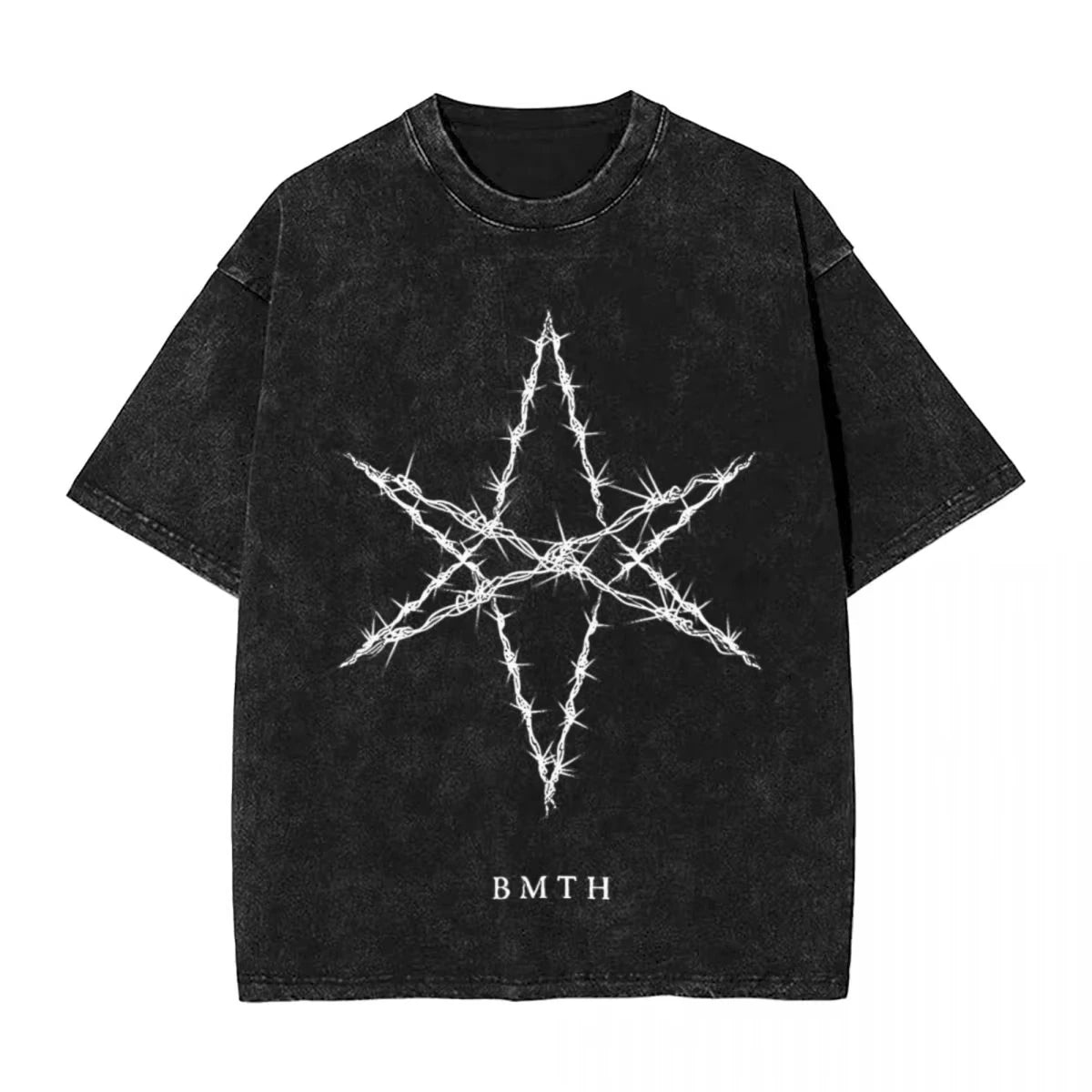 T Shirts Men Clothing BMTH Bring Me The Horizons Brutal Funny Logo T-Shirt Summer Vintage T Shirts Tops Cotton Trending Graphic