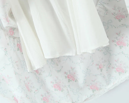 French printed waist-binding dress for women 2025 new style temperament slim mid-length floral dress