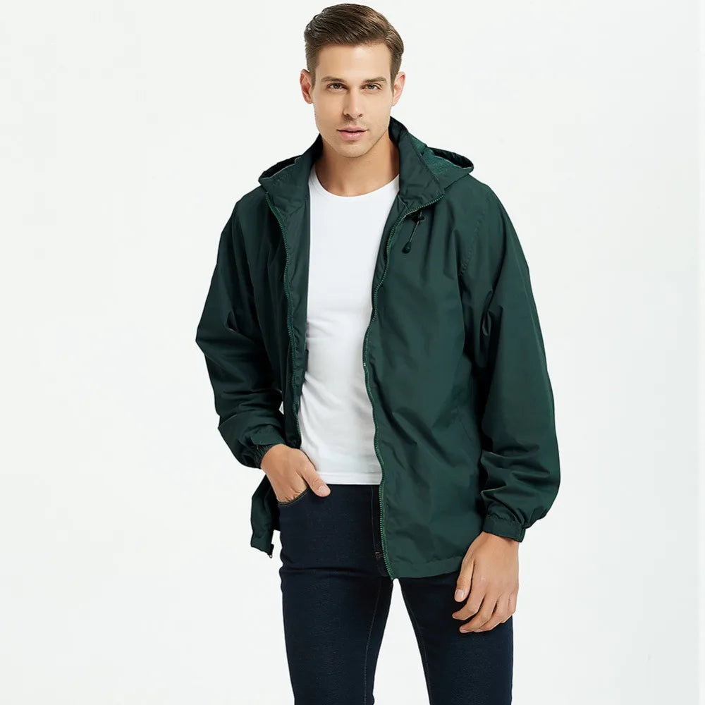 Outdoor Jacket Thin Jacket Hooded Windproof Waterproof European and American Men's Jacket
