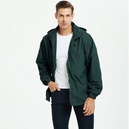 Outdoor Jacket Thin Jacket Hooded Windproof Waterproof European and American Men's Jacket